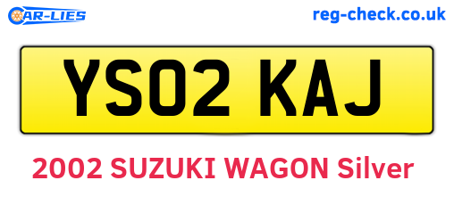 YS02KAJ are the vehicle registration plates.