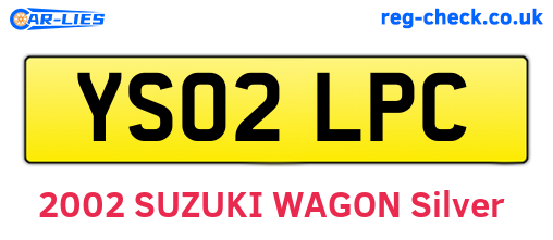 YS02LPC are the vehicle registration plates.