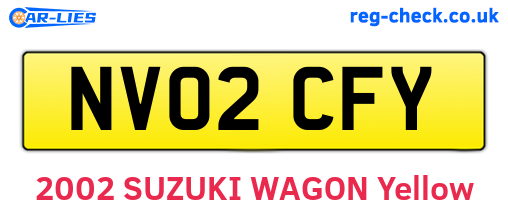 NV02CFY are the vehicle registration plates.