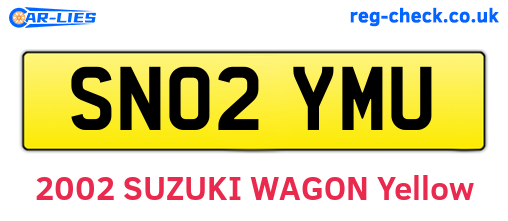 SN02YMU are the vehicle registration plates.