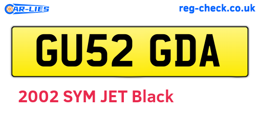 GU52GDA are the vehicle registration plates.