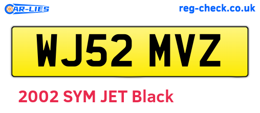 WJ52MVZ are the vehicle registration plates.