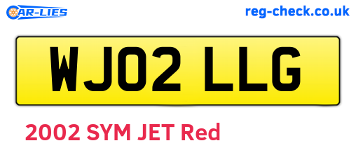 WJ02LLG are the vehicle registration plates.