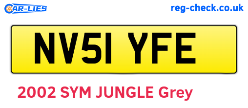NV51YFE are the vehicle registration plates.