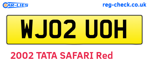 WJ02UOH are the vehicle registration plates.