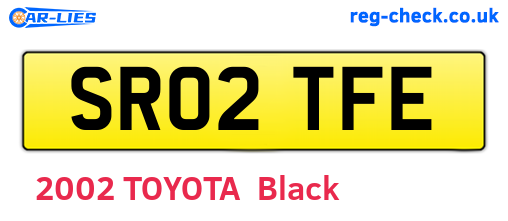 SR02TFE are the vehicle registration plates.