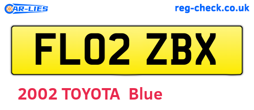 FL02ZBX are the vehicle registration plates.