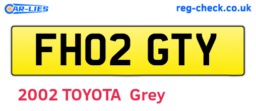 FH02GTY are the vehicle registration plates.