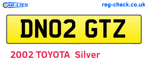 DN02GTZ are the vehicle registration plates.