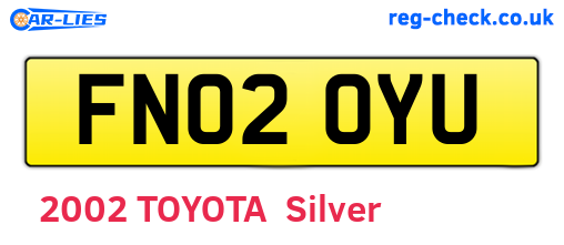 FN02OYU are the vehicle registration plates.