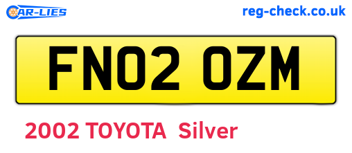 FN02OZM are the vehicle registration plates.