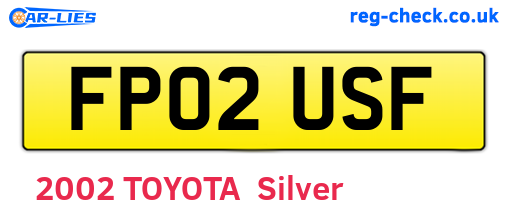 FP02USF are the vehicle registration plates.