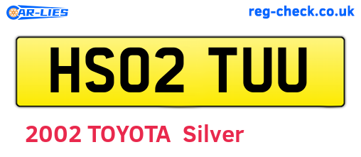 HS02TUU are the vehicle registration plates.