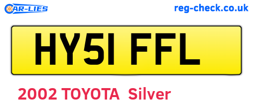 HY51FFL are the vehicle registration plates.