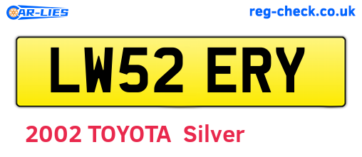 LW52ERY are the vehicle registration plates.