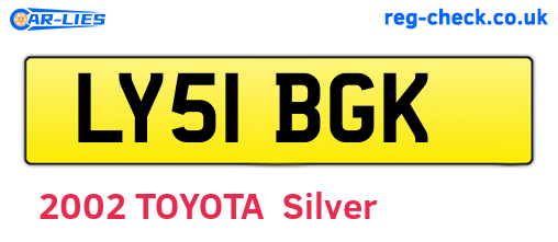 LY51BGK are the vehicle registration plates.