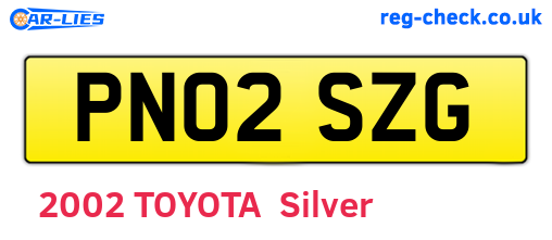 PN02SZG are the vehicle registration plates.