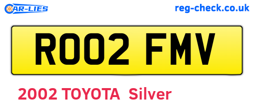 RO02FMV are the vehicle registration plates.