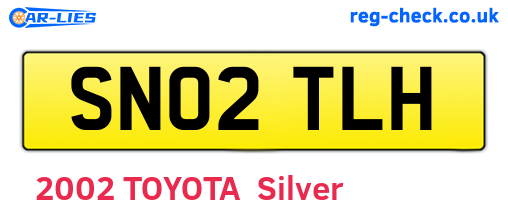 SN02TLH are the vehicle registration plates.