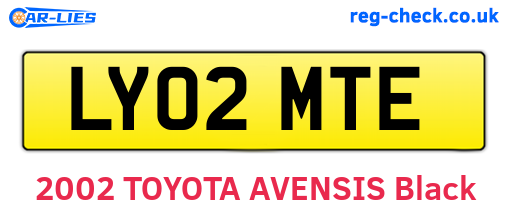 LY02MTE are the vehicle registration plates.