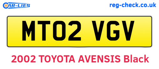 MT02VGV are the vehicle registration plates.