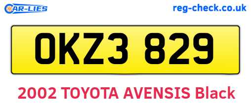 OKZ3829 are the vehicle registration plates.