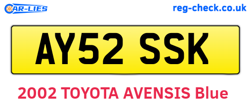 AY52SSK are the vehicle registration plates.