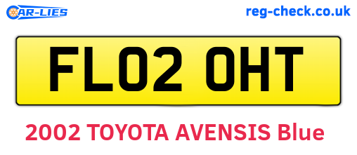 FL02OHT are the vehicle registration plates.