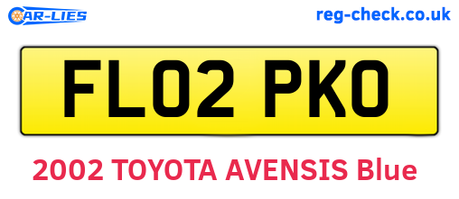 FL02PKO are the vehicle registration plates.