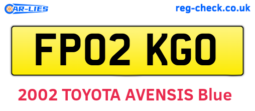 FP02KGO are the vehicle registration plates.