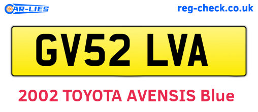 GV52LVA are the vehicle registration plates.