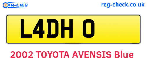 L4DHO are the vehicle registration plates.