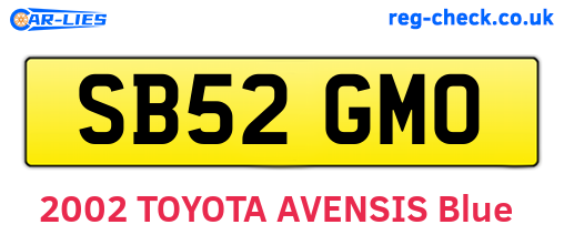 SB52GMO are the vehicle registration plates.