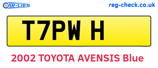 T7PWH are the vehicle registration plates.