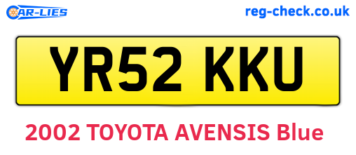 YR52KKU are the vehicle registration plates.