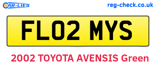 FL02MYS are the vehicle registration plates.