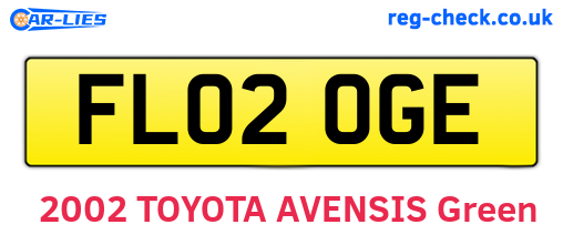 FL02OGE are the vehicle registration plates.
