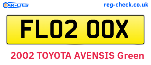 FL02OOX are the vehicle registration plates.