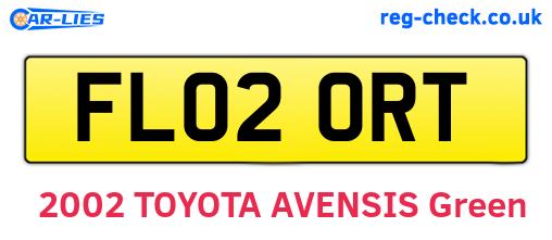 FL02ORT are the vehicle registration plates.