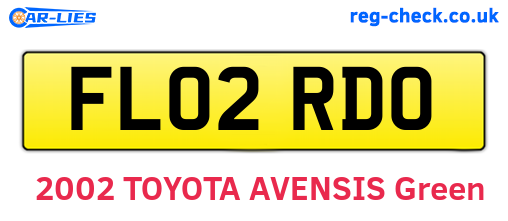 FL02RDO are the vehicle registration plates.