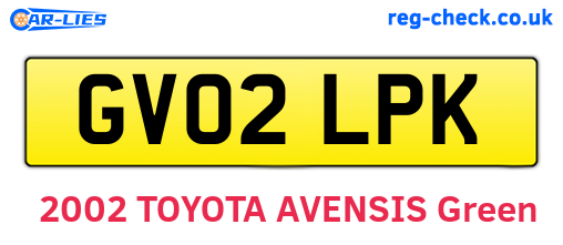 GV02LPK are the vehicle registration plates.