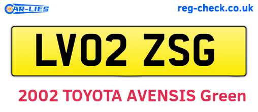 LV02ZSG are the vehicle registration plates.