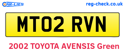 MT02RVN are the vehicle registration plates.