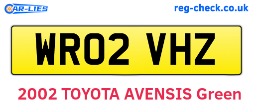 WR02VHZ are the vehicle registration plates.