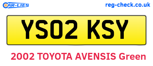YS02KSY are the vehicle registration plates.