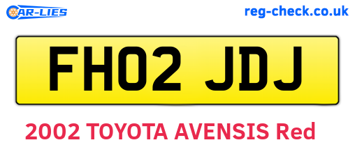 FH02JDJ are the vehicle registration plates.