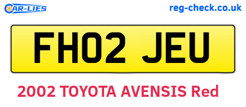 FH02JEU are the vehicle registration plates.