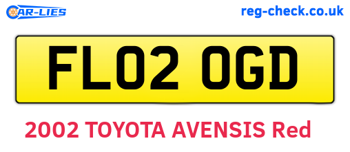 FL02OGD are the vehicle registration plates.