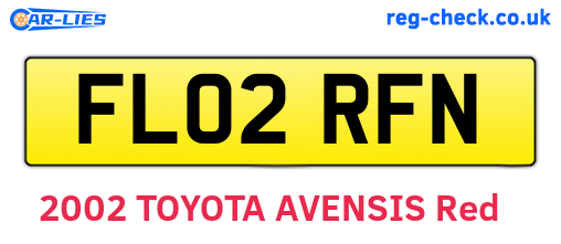 FL02RFN are the vehicle registration plates.