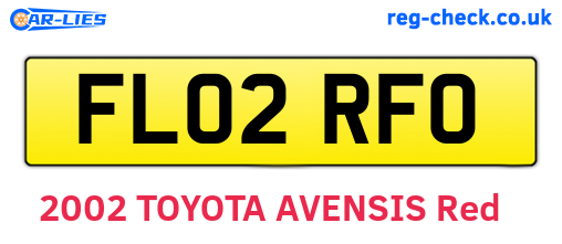 FL02RFO are the vehicle registration plates.